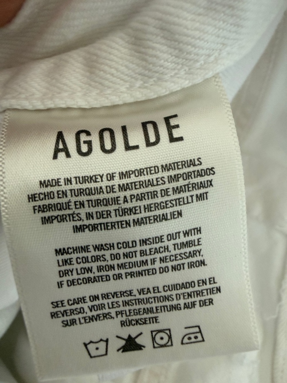 Agolde White 90s Jean Loose Fit Rip Straight Leg Mid rise Button Fly Jeans 31 - Picture 11 of 13